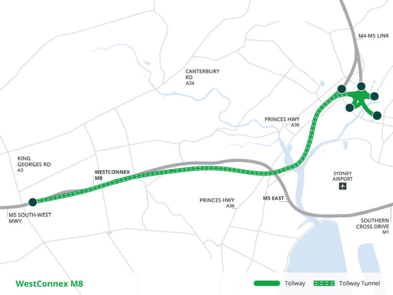 Sydney S New M8 Tunnel Now Open Altitude   Sydneys New M8 Tunnel Map Drop Shadow Full 768x576 